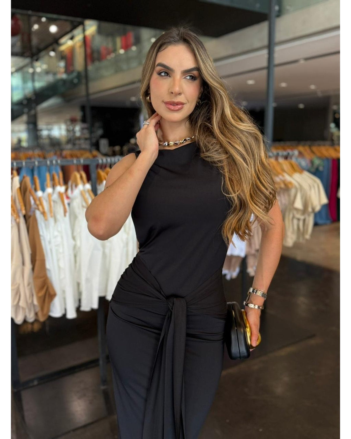 Vestido Suplex Decote Costas