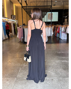Vestido Longo Plissado