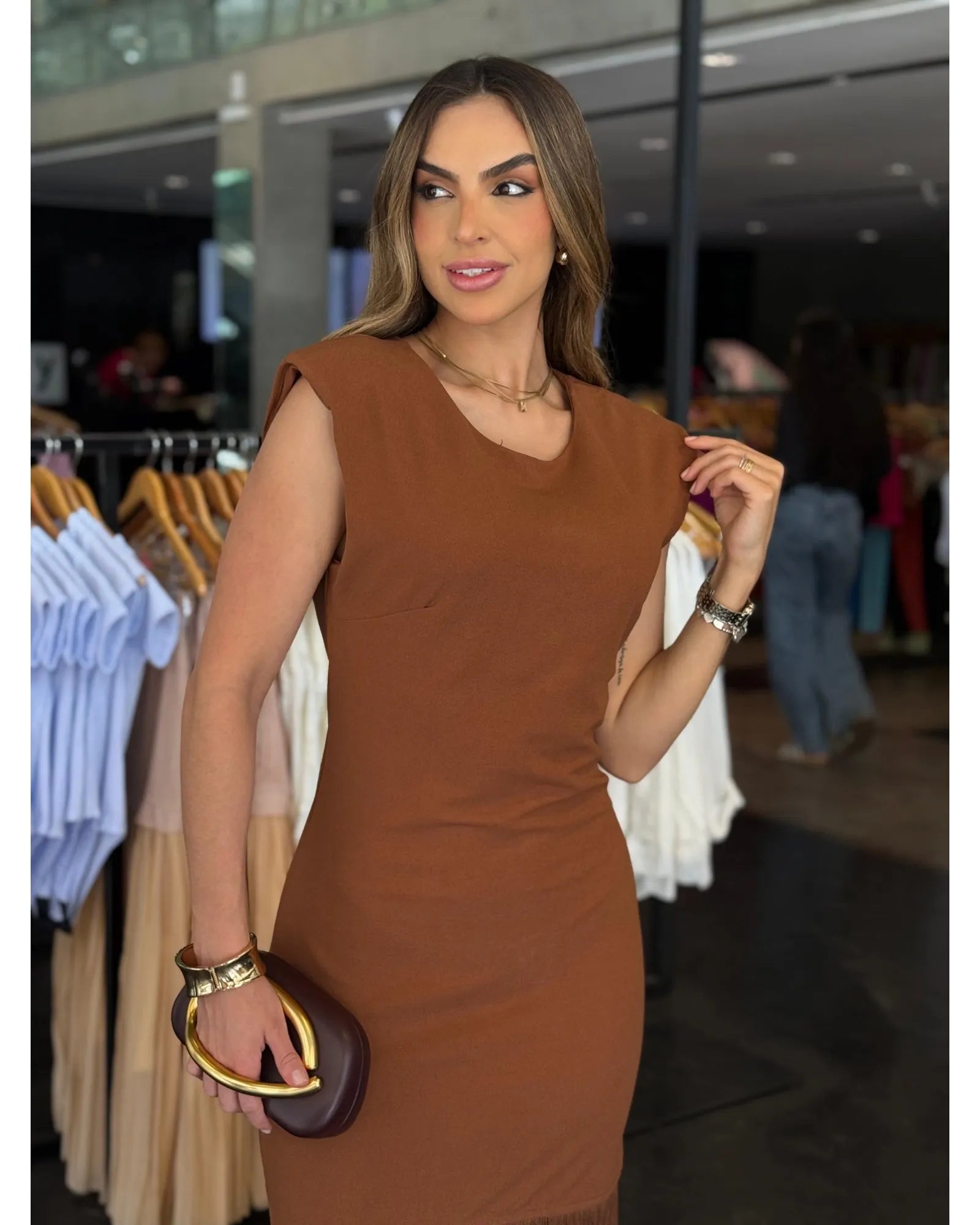 Vestido Longo Com Franjas