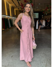 Vestido Botões Fashion