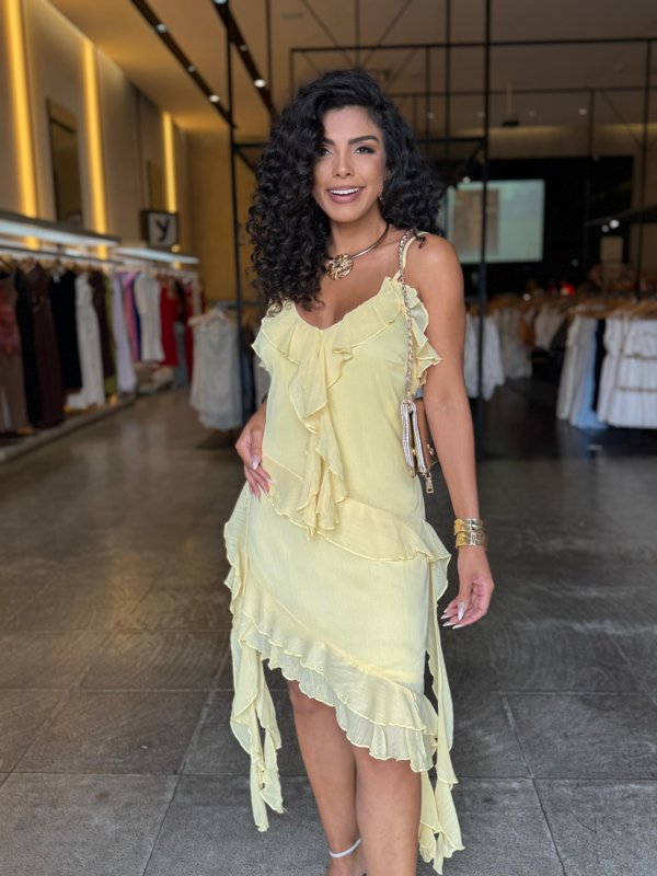 Vestido Babado Assimétrico