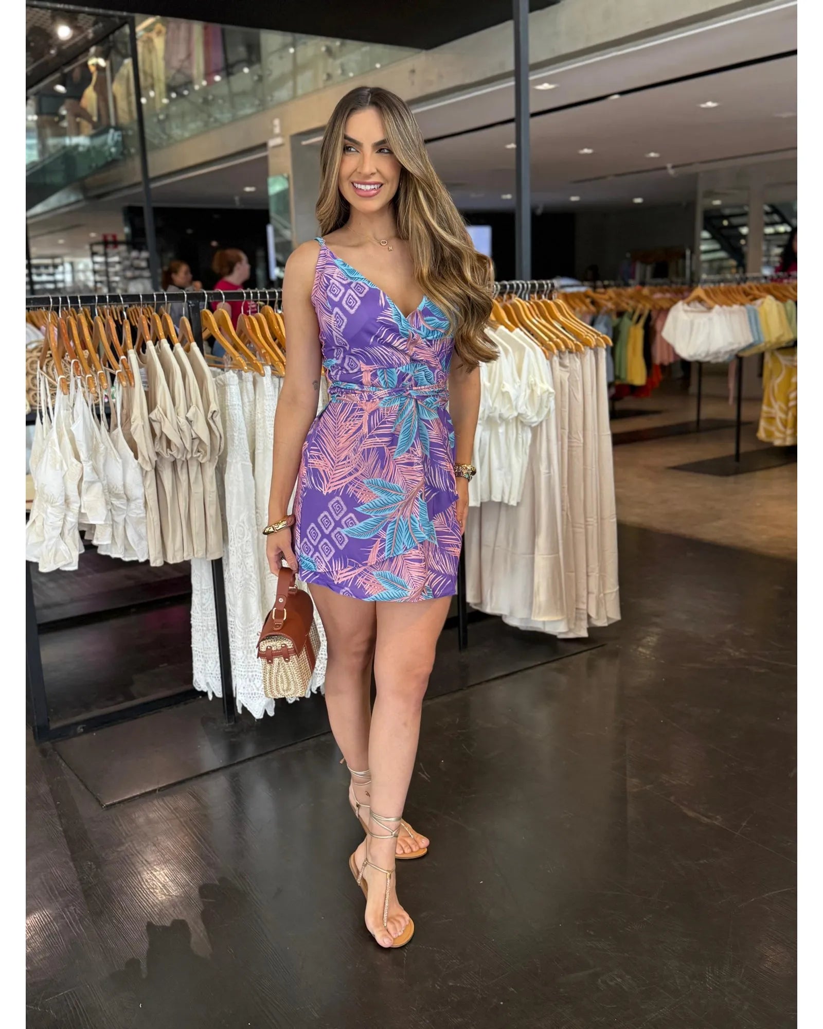 Vestido Curto Floral