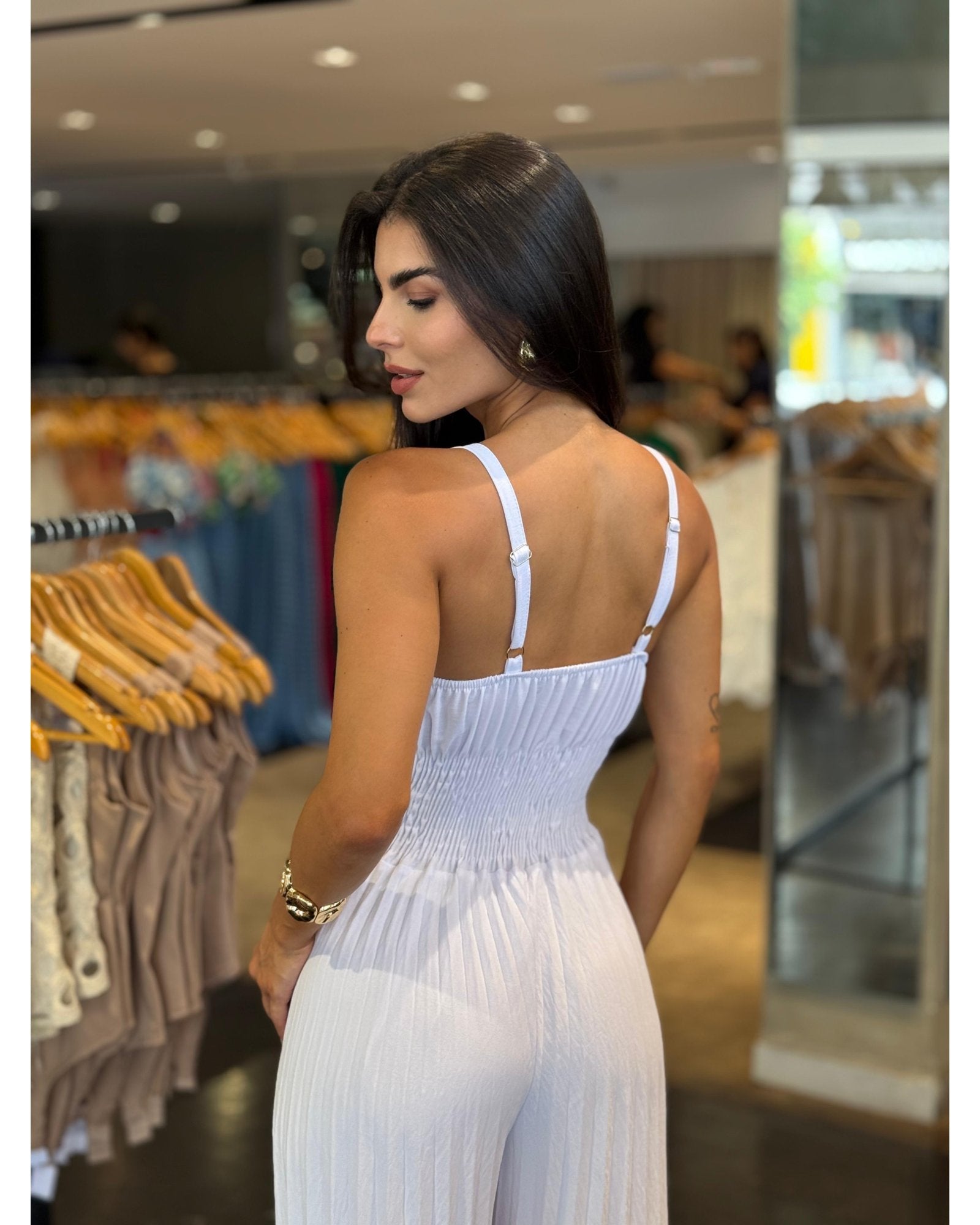 Macacão Plissado Luxo