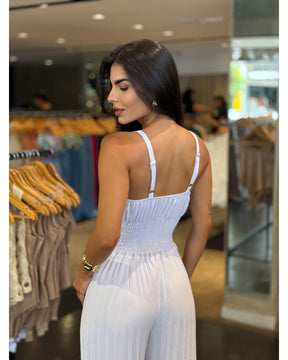 Macacão Plissado Luxo