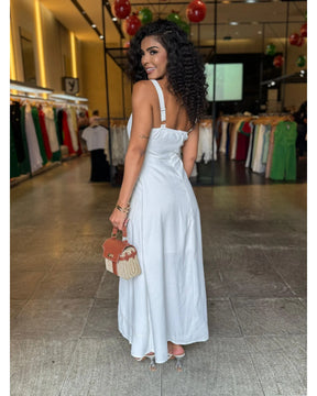 Vestido Botões Fashion