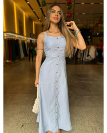 Vestido Botões Fashion