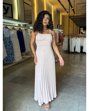 Vestido Longo Plissado