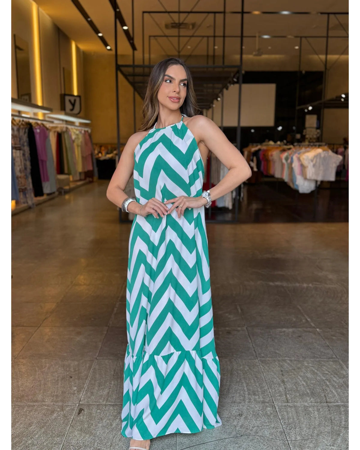 Vestido Longo Frente Única