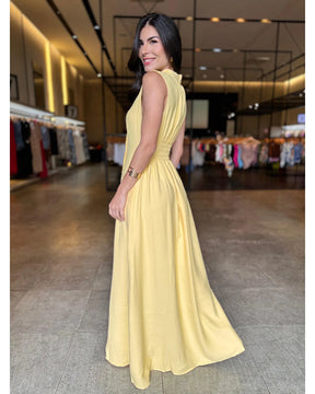 Vestido Longo Botões Cris